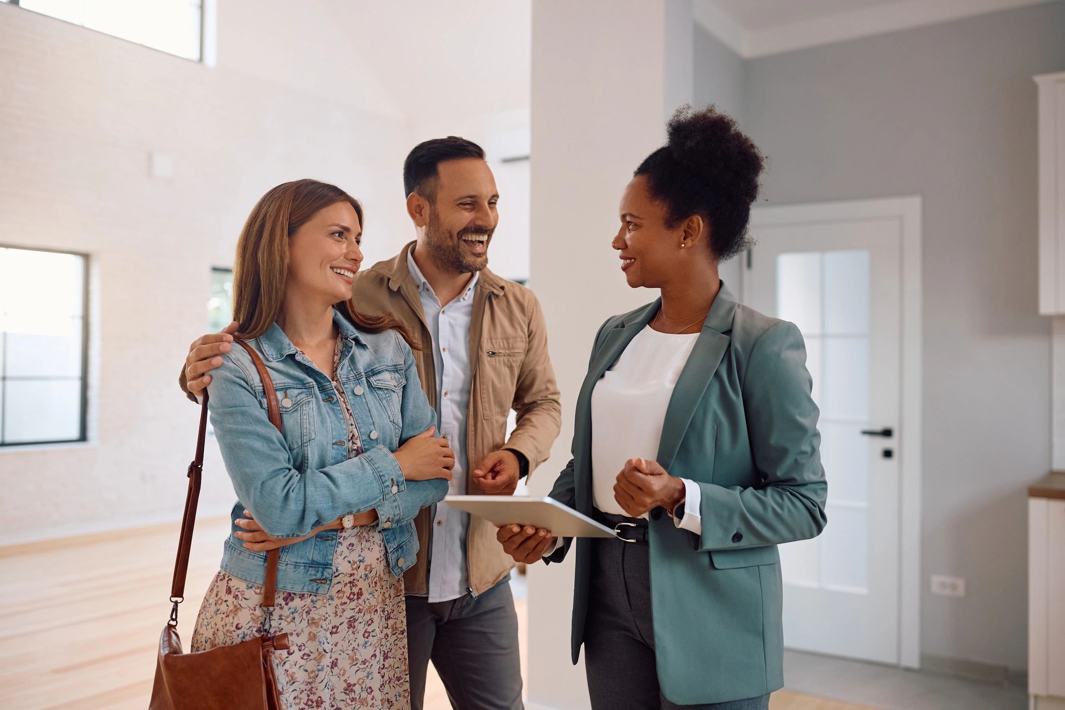 real estate agent helping clients