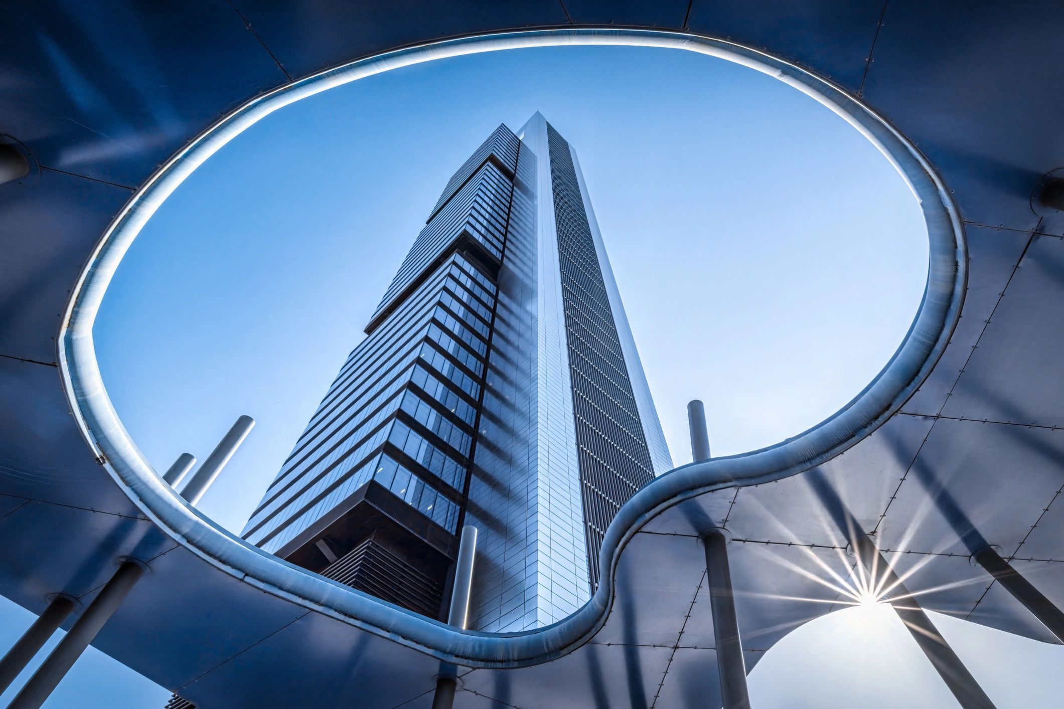 Modern real estate office exterior