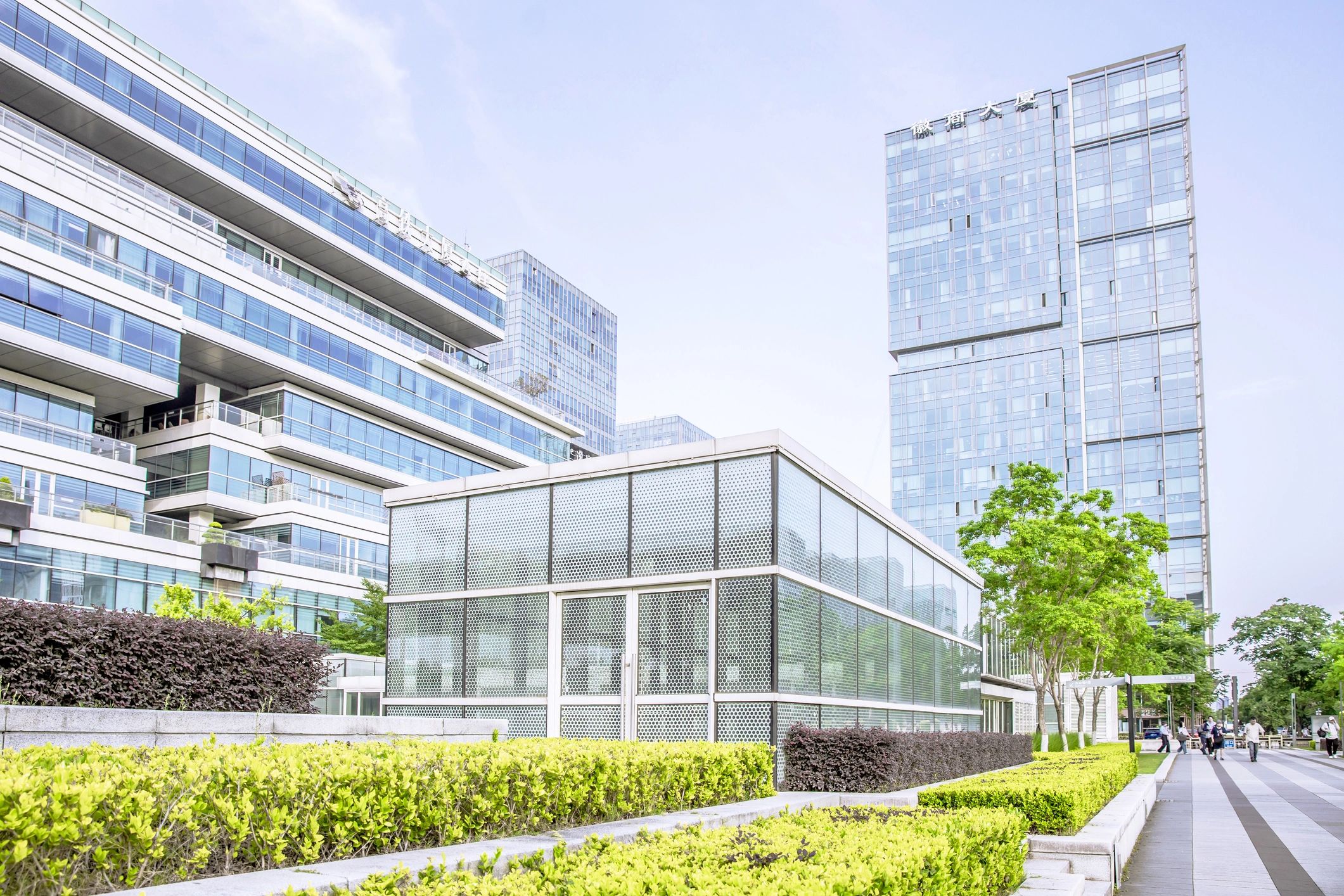 modern real estate office exterior