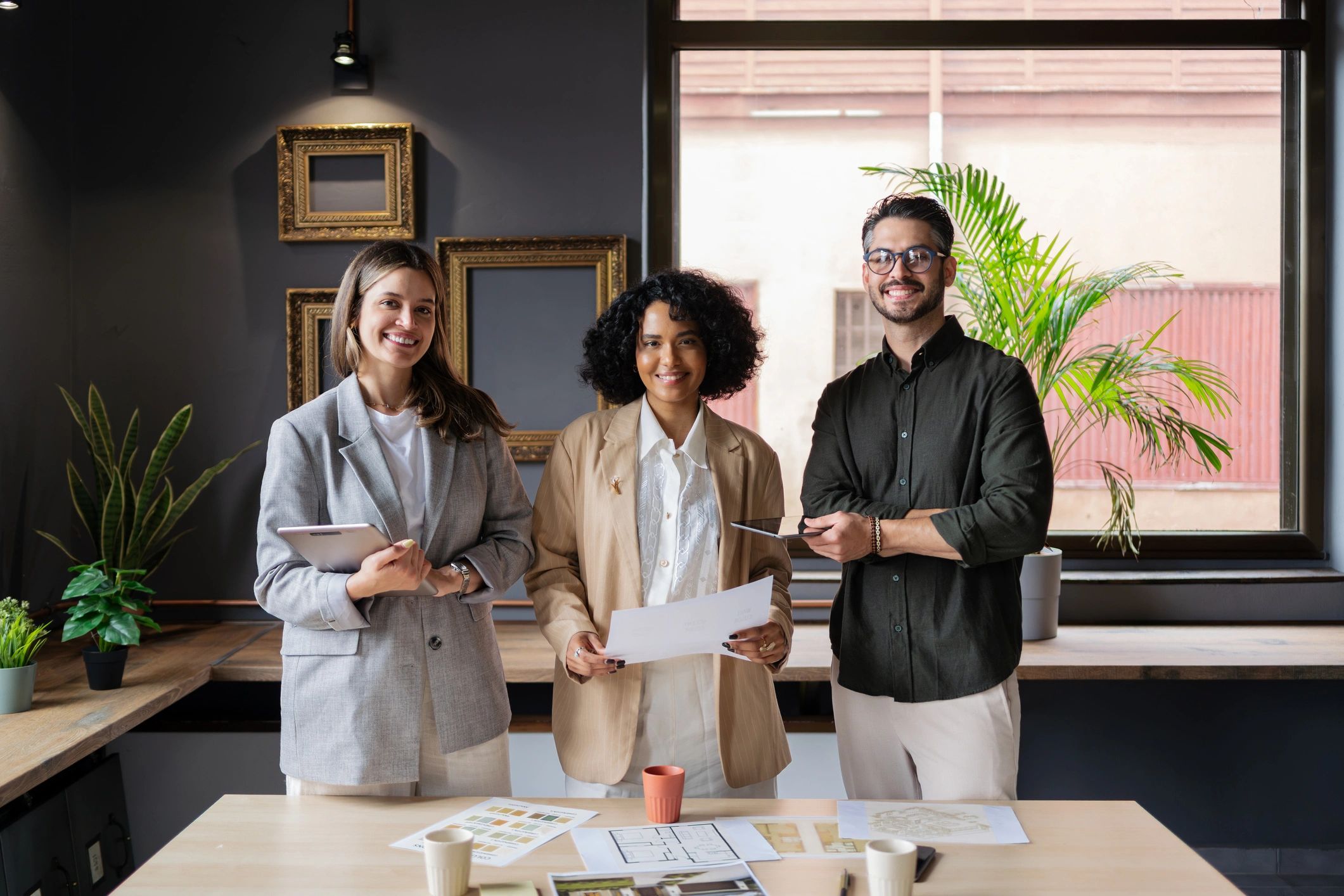 real estate team modern office